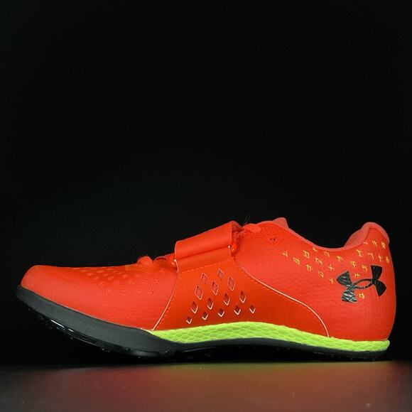 Under Armour HOVR Skyline Men’s 9 Orange Fire Long Jump Track Field Shoe Sneaker - Picture 7 of 8